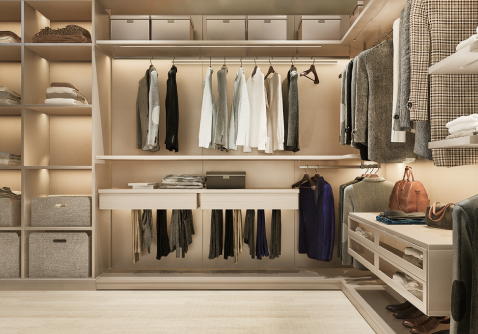 open concept wardrobe/cabinet